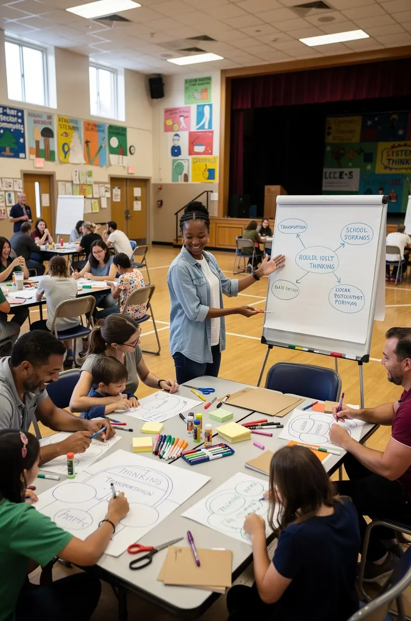 Community members collaborating for systemic change