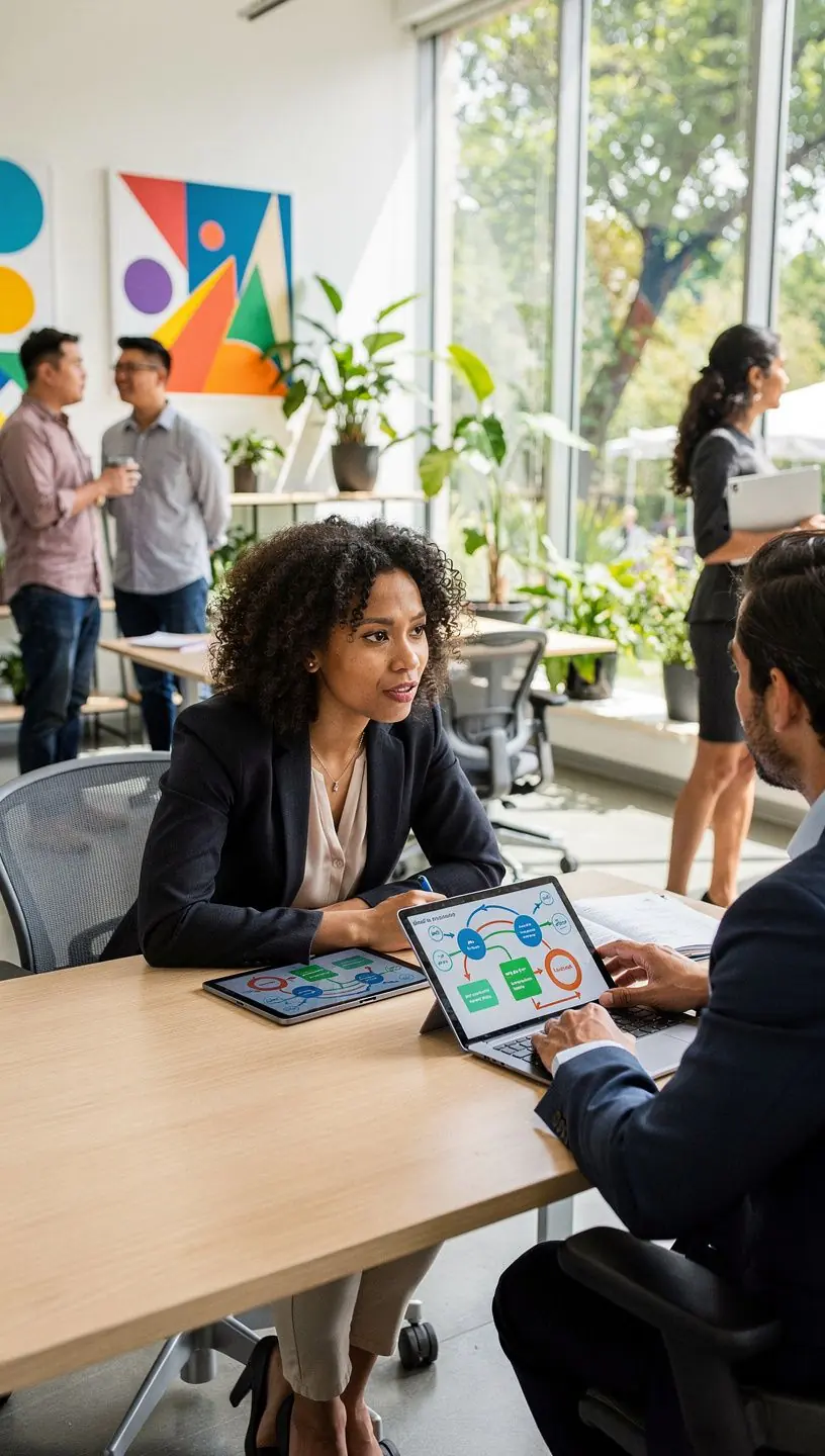 Professional business solutions illustration